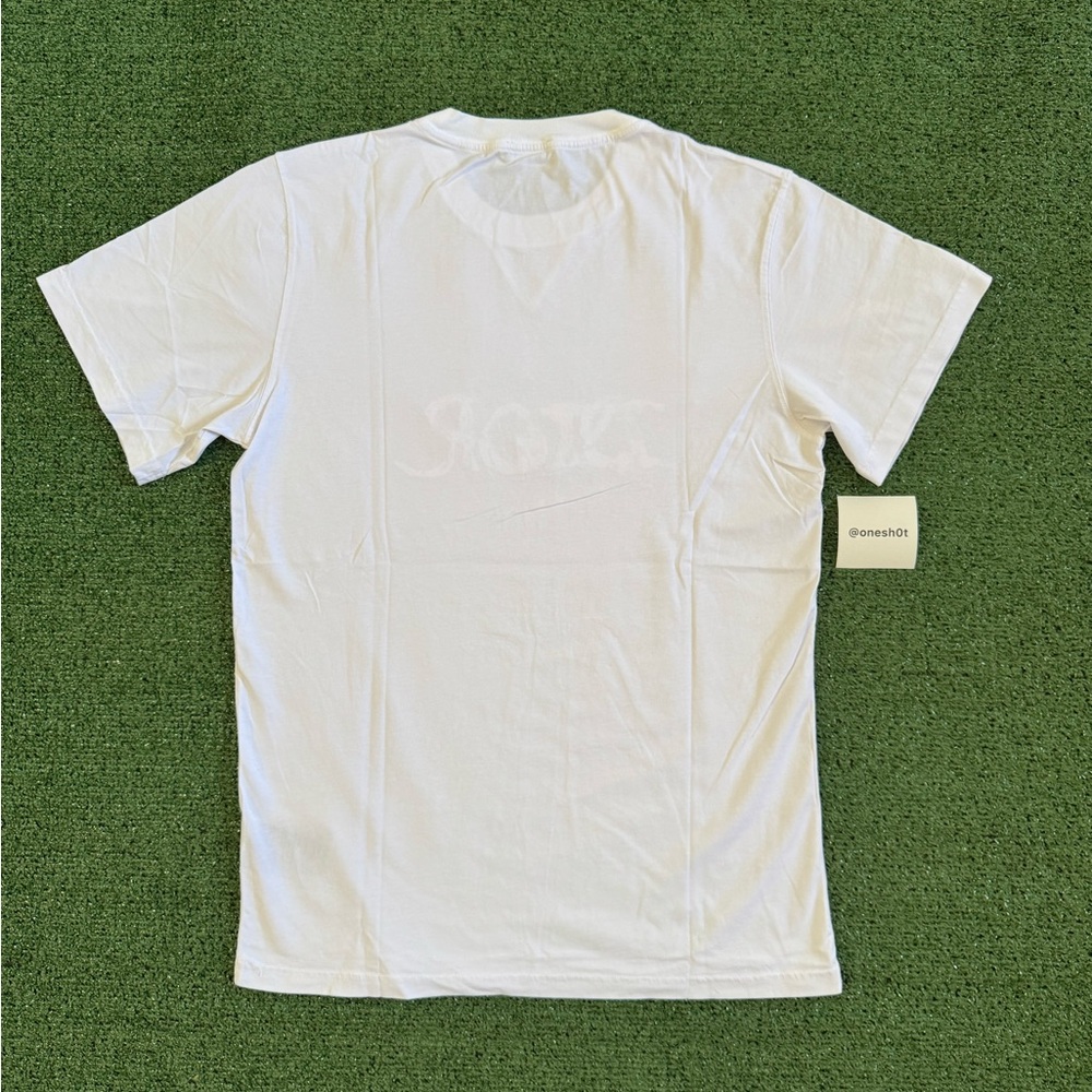 Dior Classic White Short Embroidered Sleeve Tee Size L - Picture 3 of 6